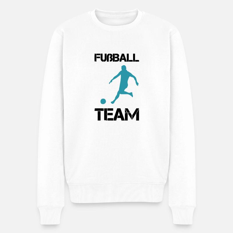 fußball team - Männer Premium Bio Pullover - Weiß