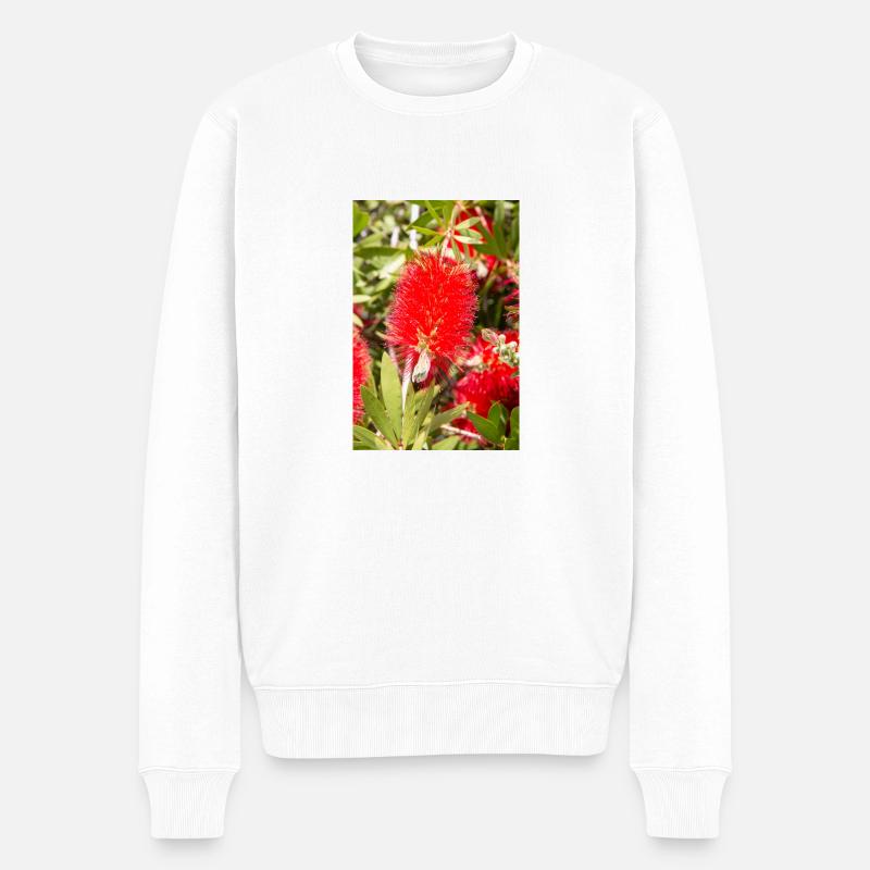 goupillon rouge (Karminrote Zylinderputzer) - Pull Premium bio Homme - blanc