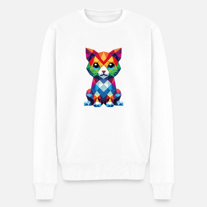 Thème Whisker Pixels - Pull Premium bio Homme - blanc