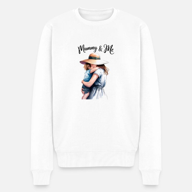 Mama und ich – Endlose Liebe - Männer Premium Bio Pullover - Weiß