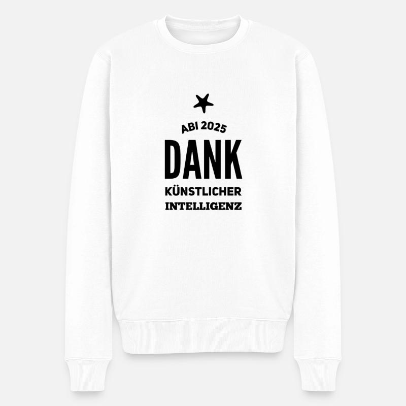 typorama - Männer Premium Bio Pullover - Weiß