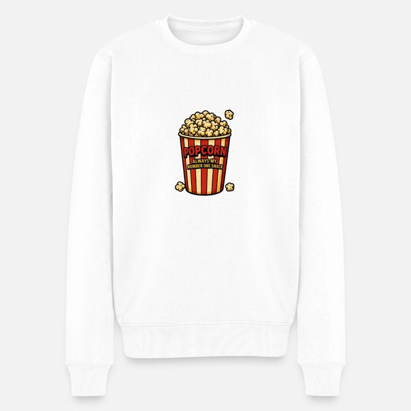 POP-CORN - Pull Premium bio Homme - blanc