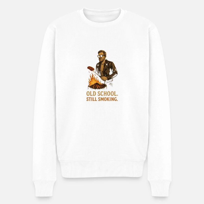 Vieille école. Toujours en smoking - Pull Premium bio Homme - blanc