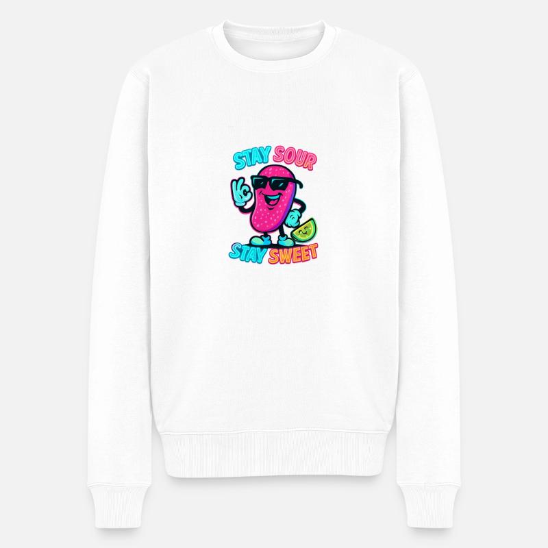 Stay Sour - Stay Sweet - Männer Premium Bio Pullover - Weiß
