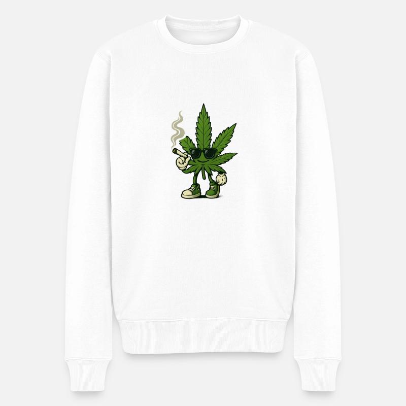 Puff Puff Chill - Männer Premium Bio Pullover - Weiß
