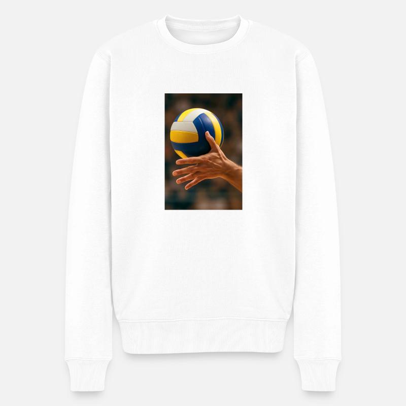 Volley-ball - En pleine répression - Pull Premium bio Homme - blanc