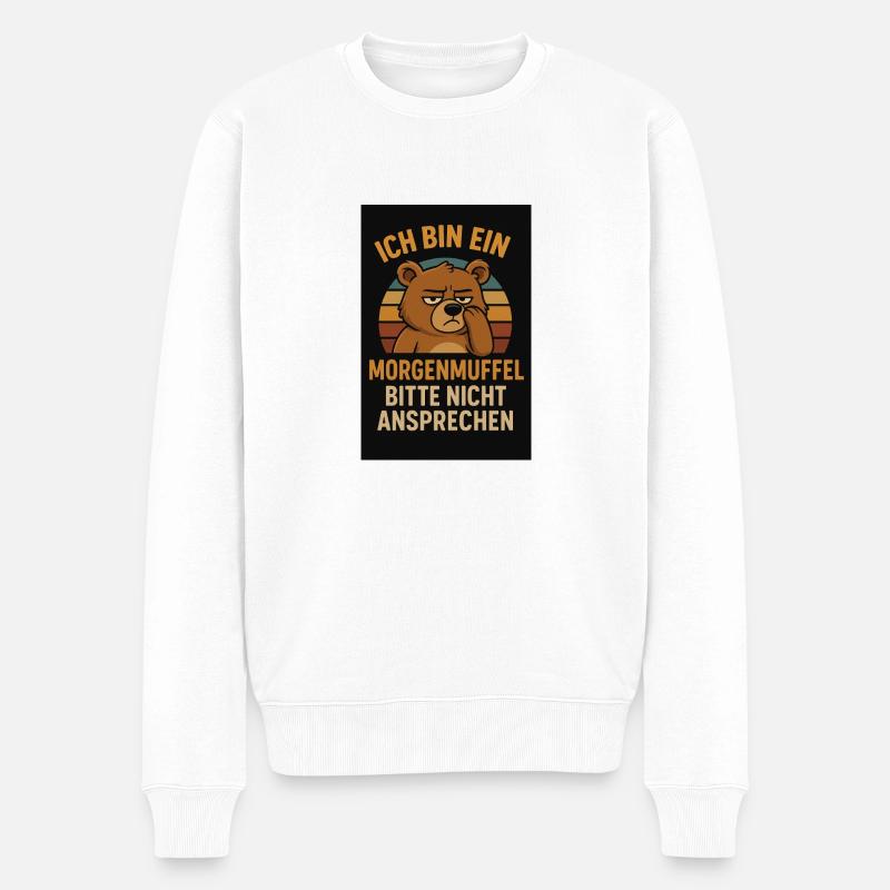 Morgenmuffel - Männer Premium Bio Pullover - Weiß