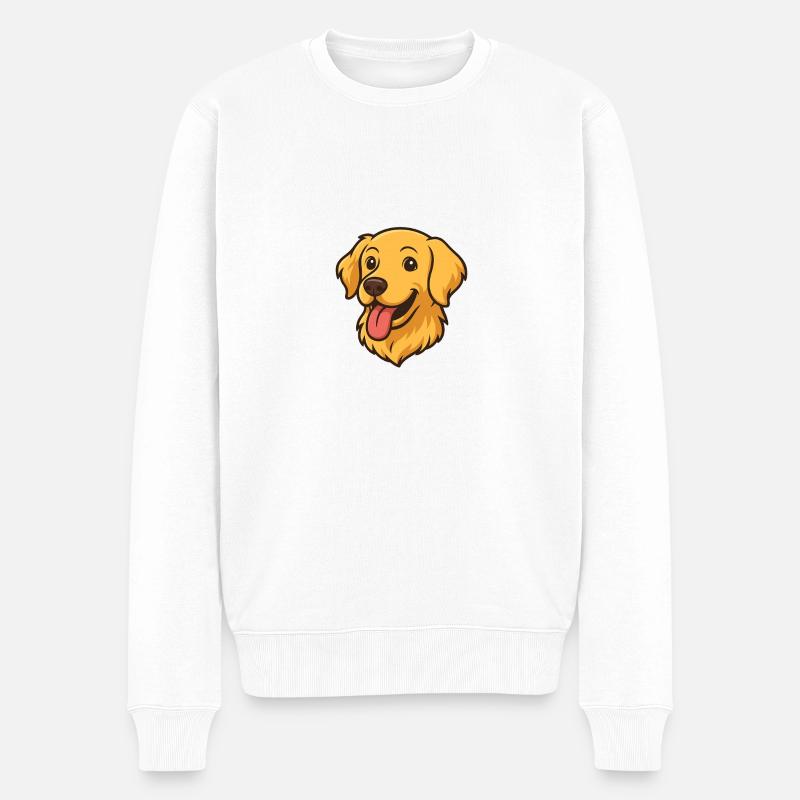 Dog - Männer Premium Bio Pullover - Weiß