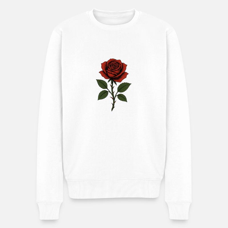 Rose - Pull Premium bio Homme - blanc