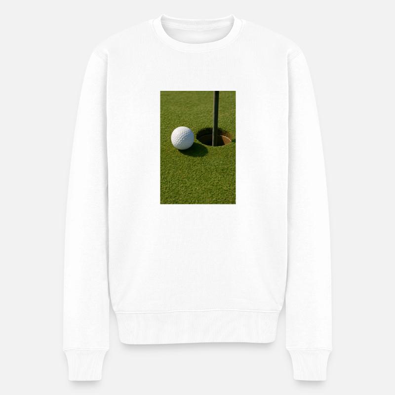 Sport - Golf - Männer Premium Bio Pullover - Weiß