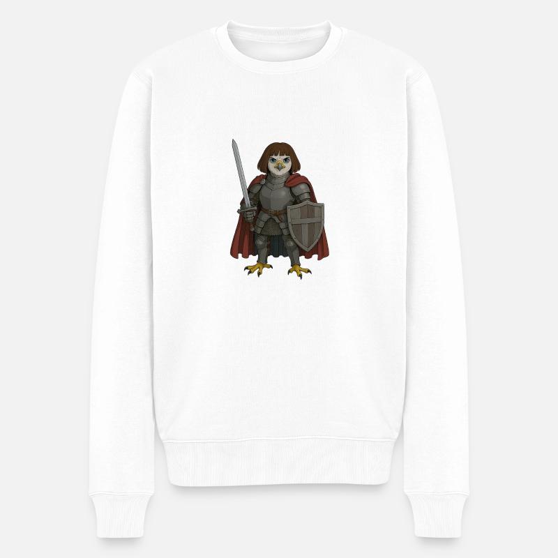 Jeanne d'Arc - Männer Premium Bio Pullover - Weiß