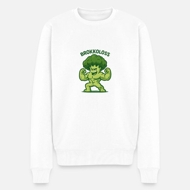 Brokkoloss - Männer Premium Bio Pullover - Weiß