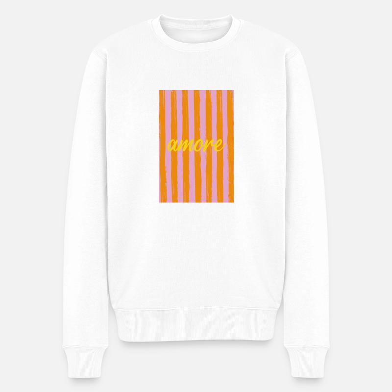 Amore a Strisce - Pull Premium bio Homme - blanc