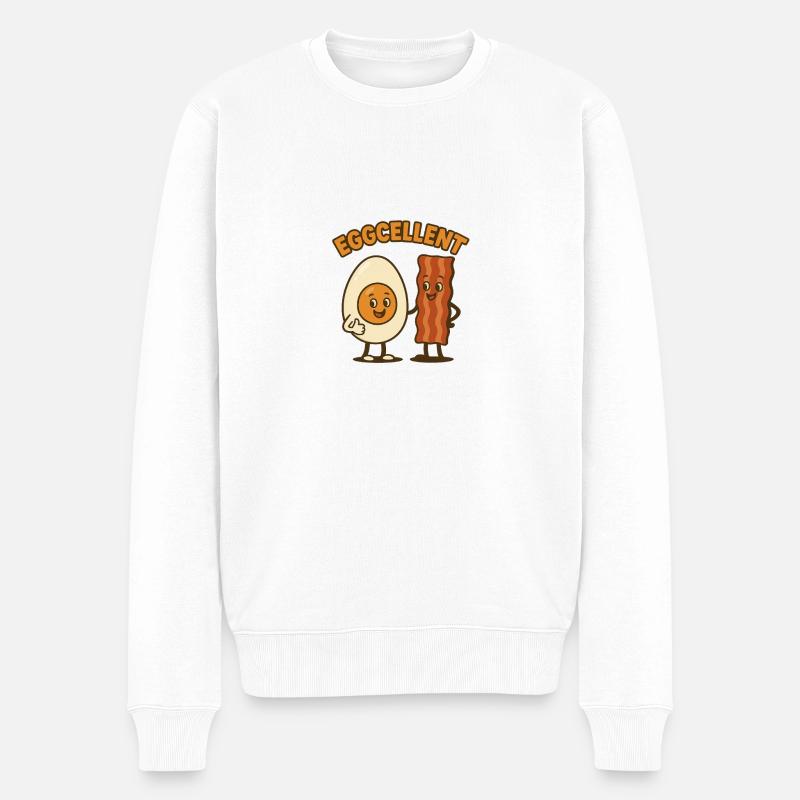 Eggcellent - Männer Premium Bio Pullover - Weiß