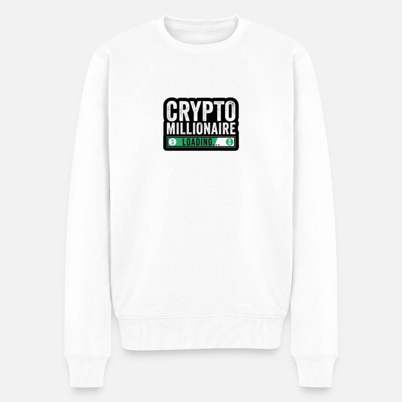 CRYPYO MILLIONAIRE loading - Pull Premium bio Homme - blanc