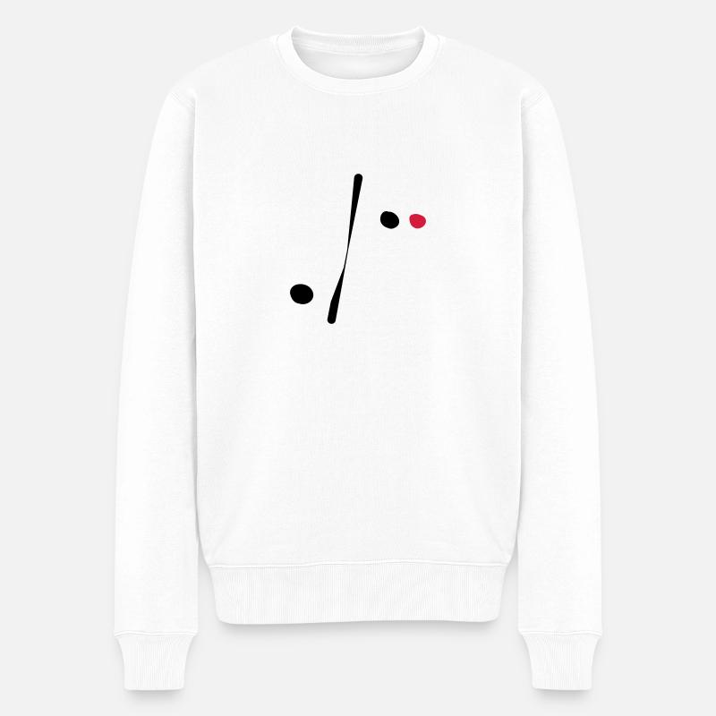 miro Interpretation - Männer Premium Bio Pullover - Weiß