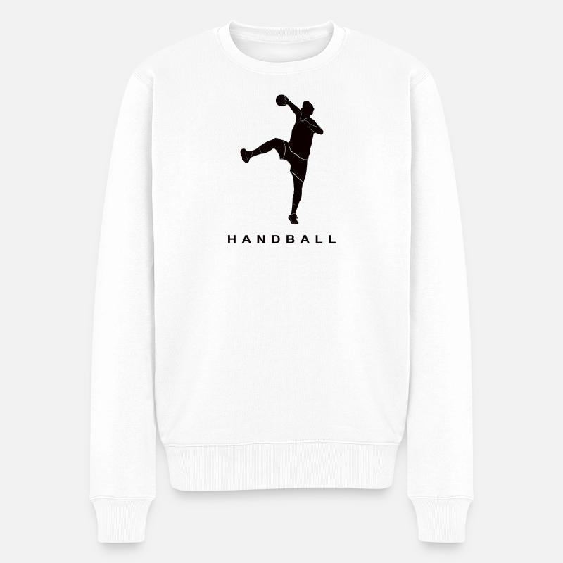Handball Silhouette - Pull Premium bio Homme - blanc