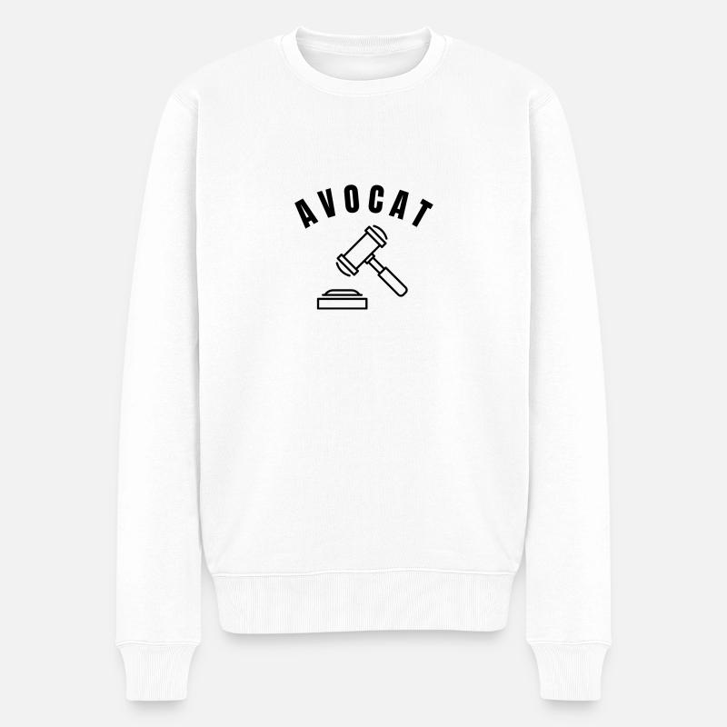 Collection Avocat - Profession - Pull Premium bio Homme - blanc