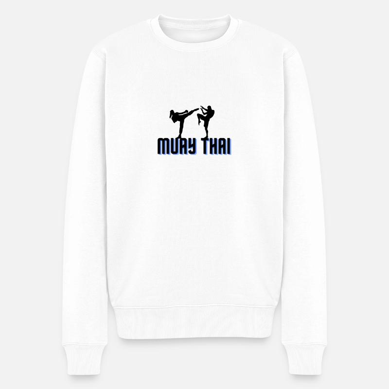 muay thai - Männer Premium Bio Pullover - Weiß