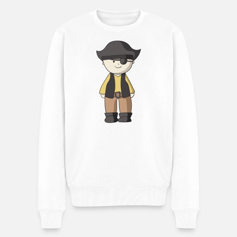 pirate - Pull Premium bio Homme - blanc