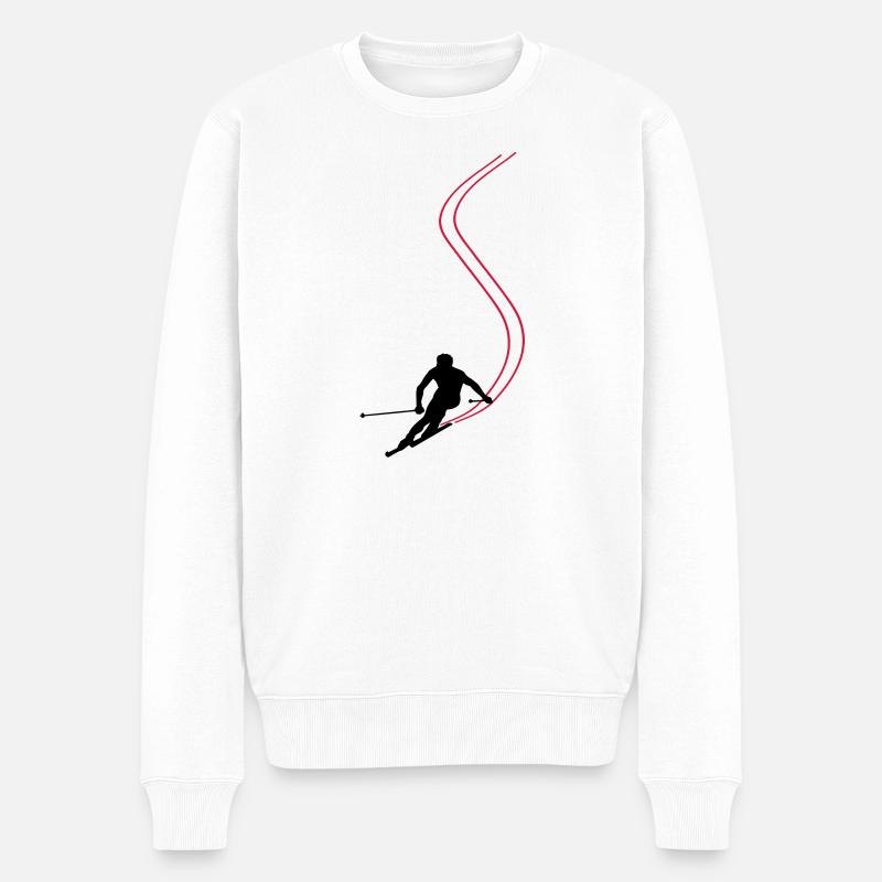 Ski !! - Männer Premium Bio Pullover - Weiß