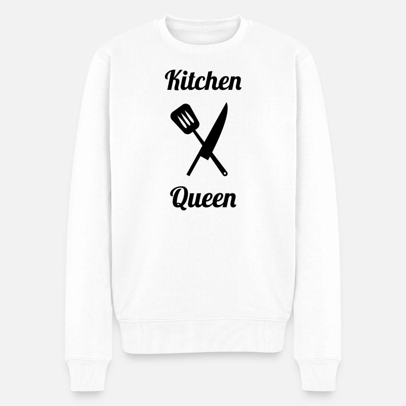 Kitchen Queen - Pull Premium bio Homme - blanc