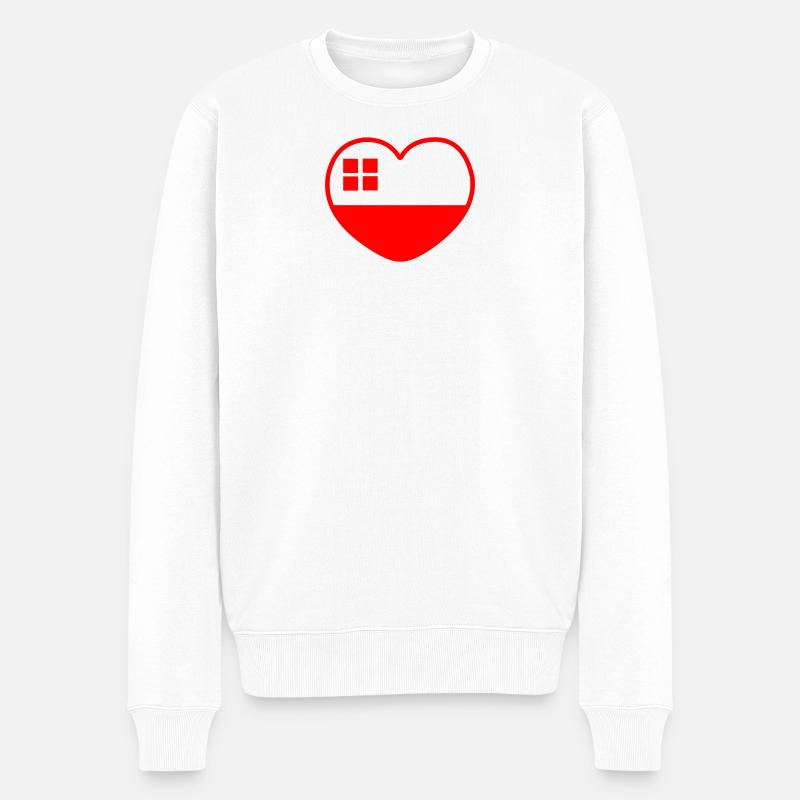 Le cœur du drapeau d’Utrecht Utrecht - Pull Premium bio Homme - blanc