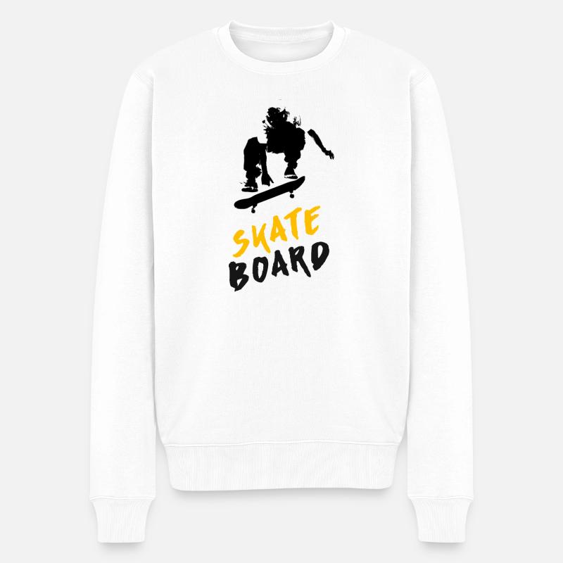SKATEBOARD 2024 - Pull Premium bio Homme - blanc