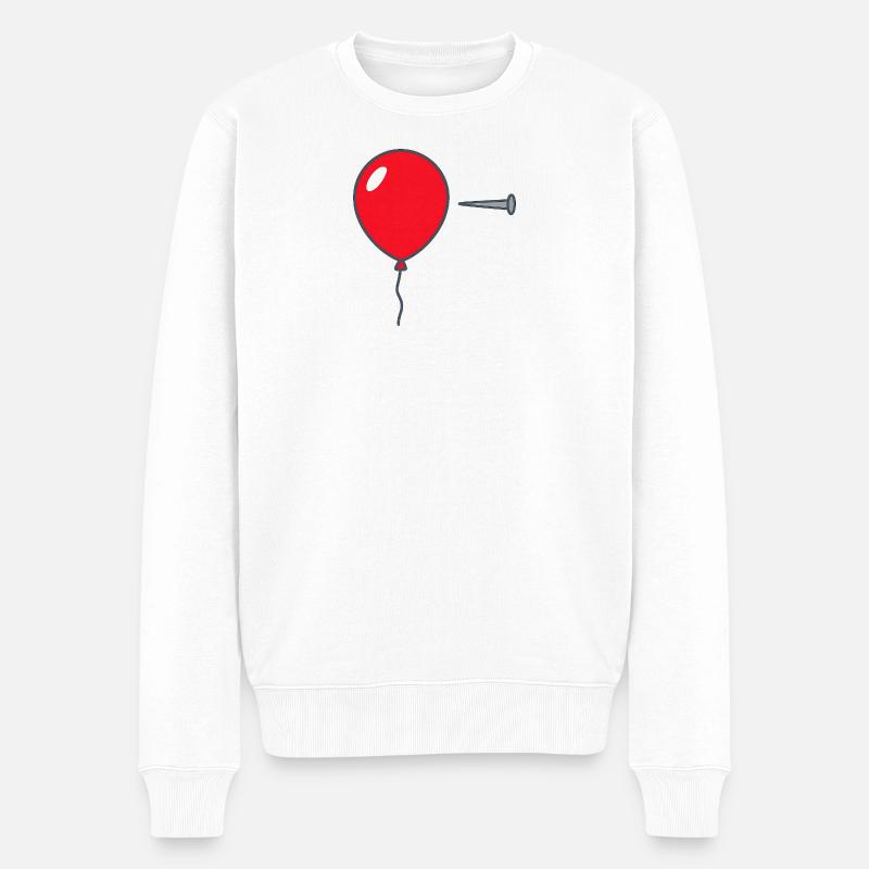 • « Éclatez le ballon – Conception graphique audacieuse - Pull Premium bio Homme - blanc