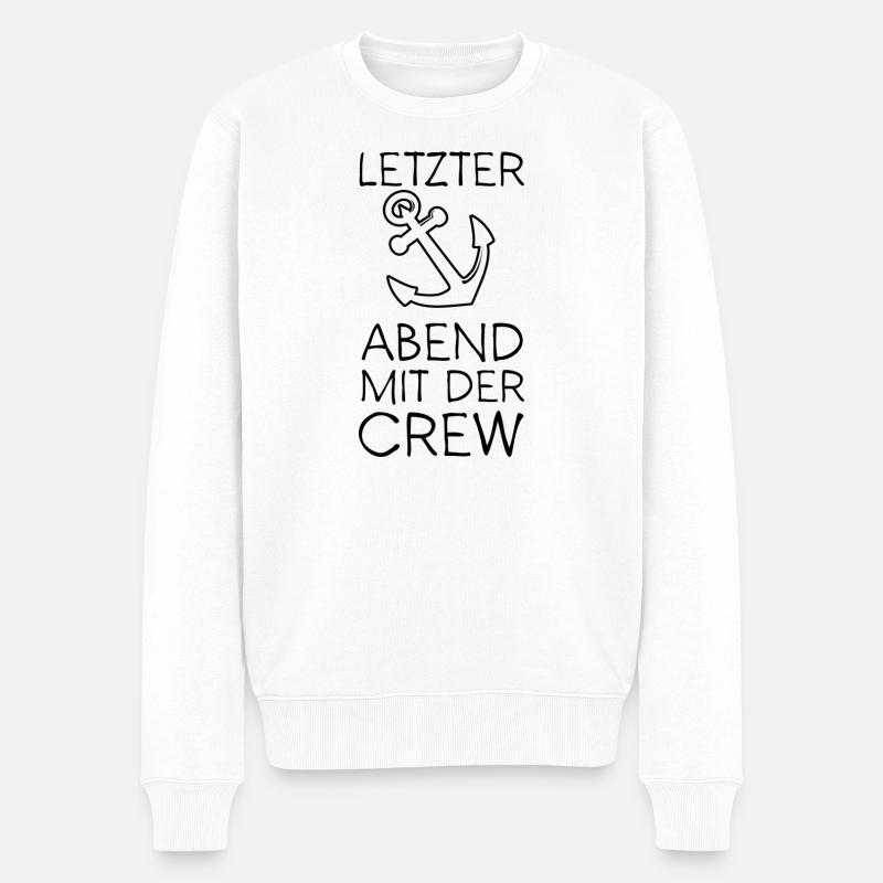 Letzter Abend mit der Crew / Segeln - Männer Premium Bio Pullover - Weiß