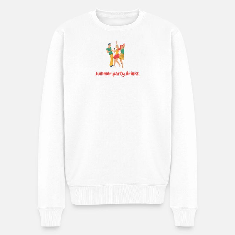 Été.fête.boissons - Pull Premium bio Homme - blanc