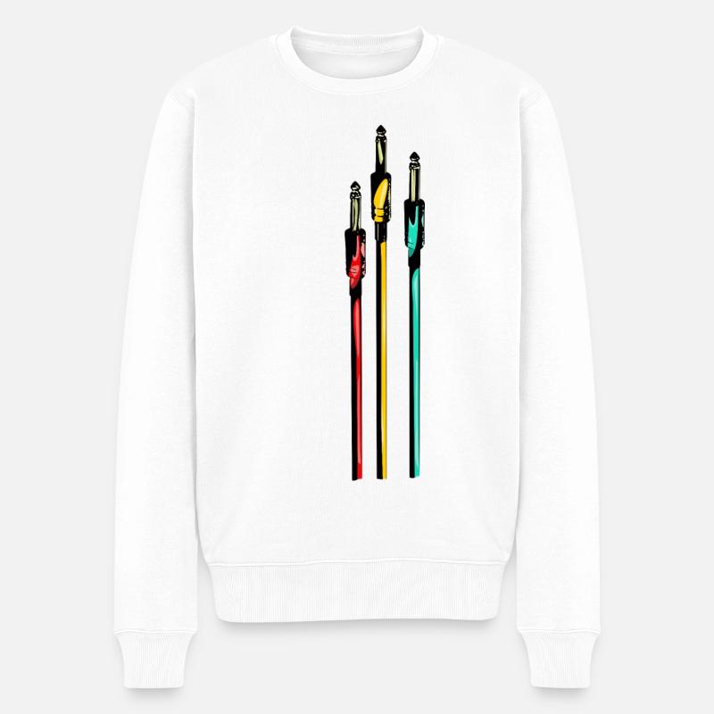 Unplugged - Männer Premium Bio Pullover - Weiß