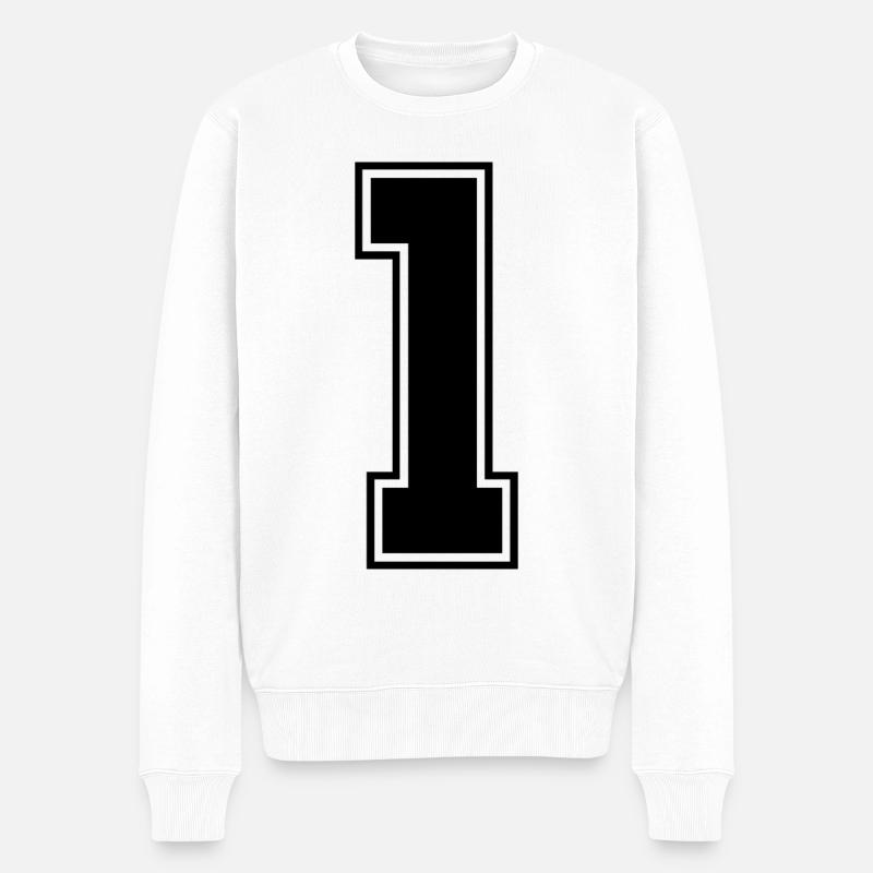 1 nombre de maillots - Pull Premium bio Homme - blanc