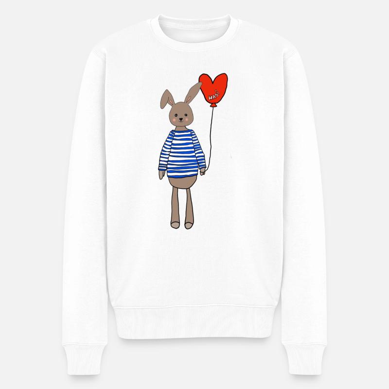ostern Osterhase - Männer Premium Bio Pullover - Weiß