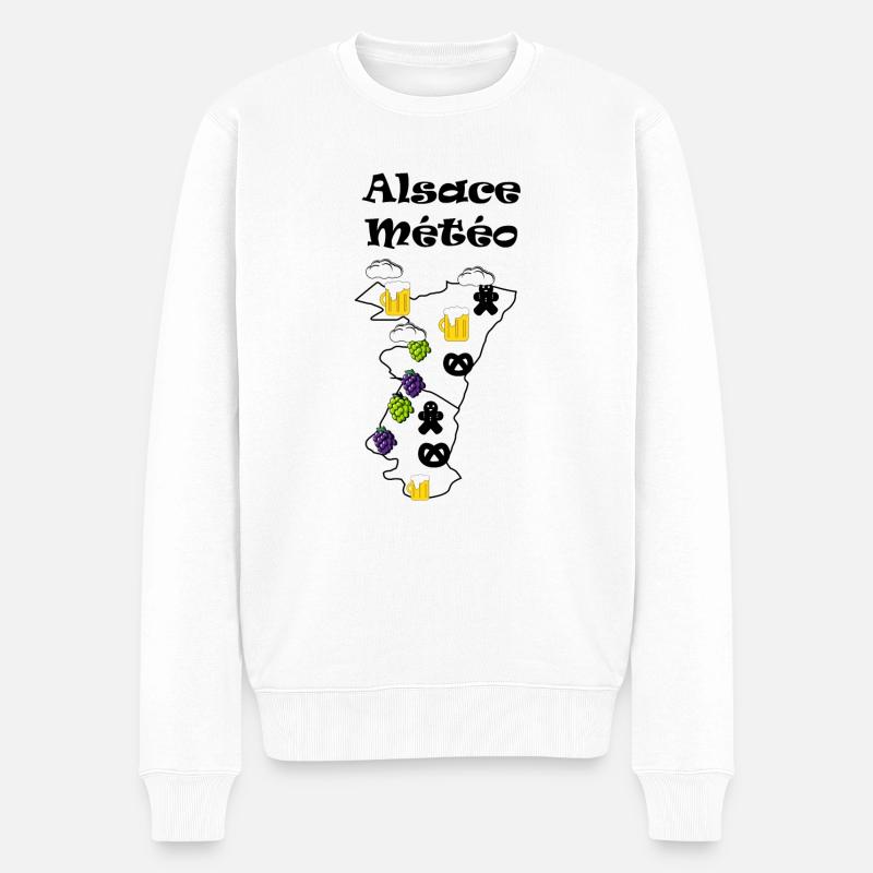 Alsace Météo - Pull Premium bio Homme - blanc