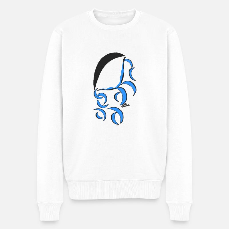 levers de soleil larme oeil - Pull Premium bio Homme - blanc