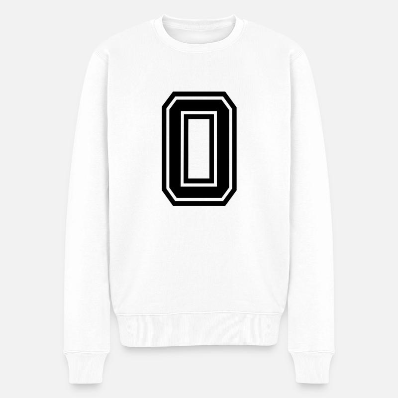 O - Männer Premium Bio Pullover - Weiß