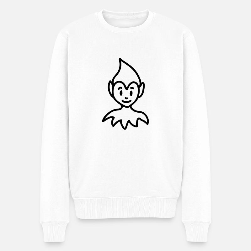 Petit Elf - ligne - Pull Premium bio Homme - blanc