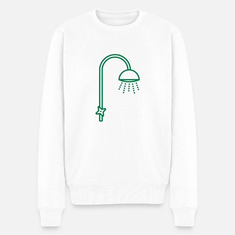 douche_d1 - Pull Premium bio Homme - blanc