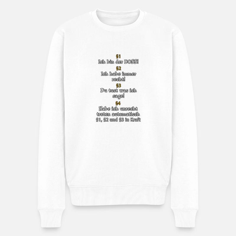 Je suis le patron! - Pull Premium bio Homme - blanc