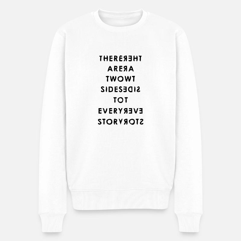 Two Sides - Pull Premium bio Homme - blanc