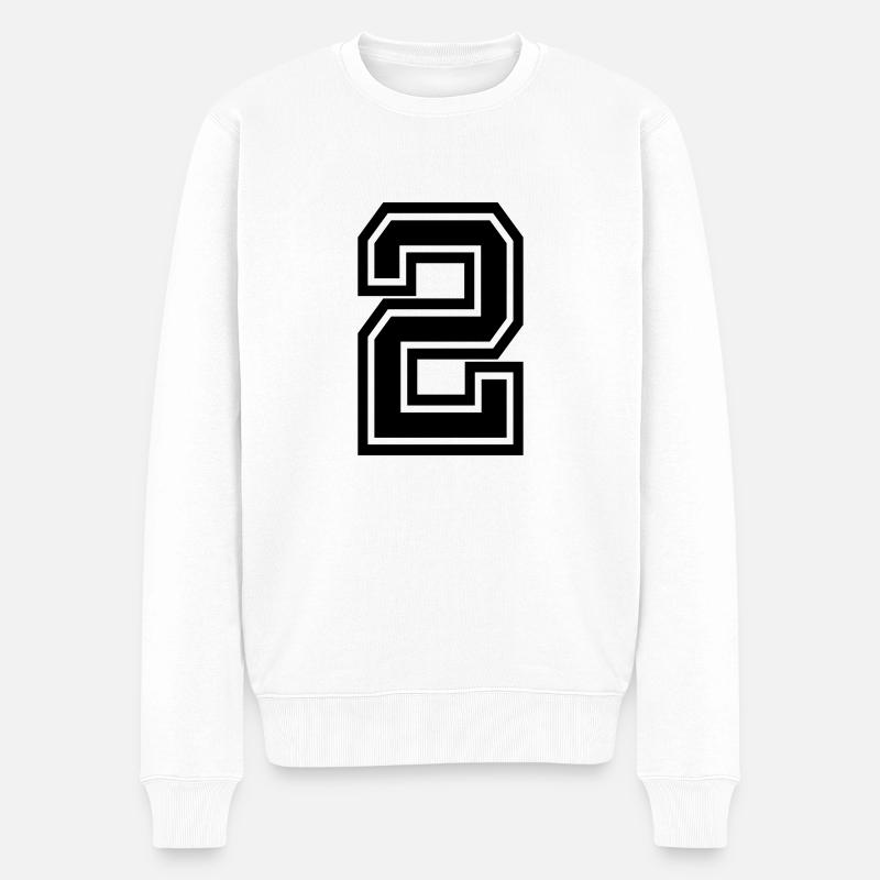 2 - Männer Premium Bio Pullover - Weiß