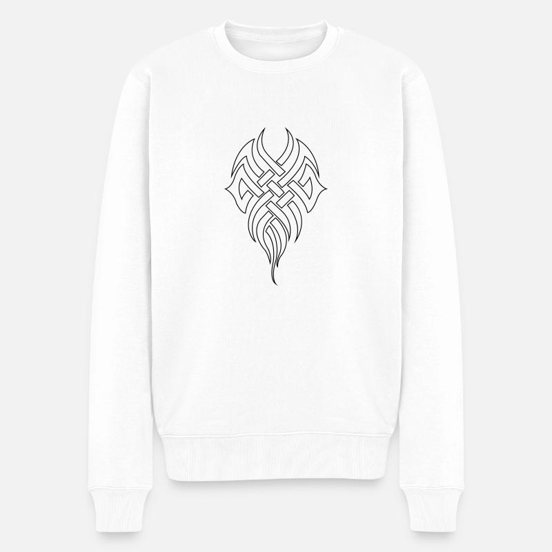 tribal_01 - Pull Premium bio Homme - blanc