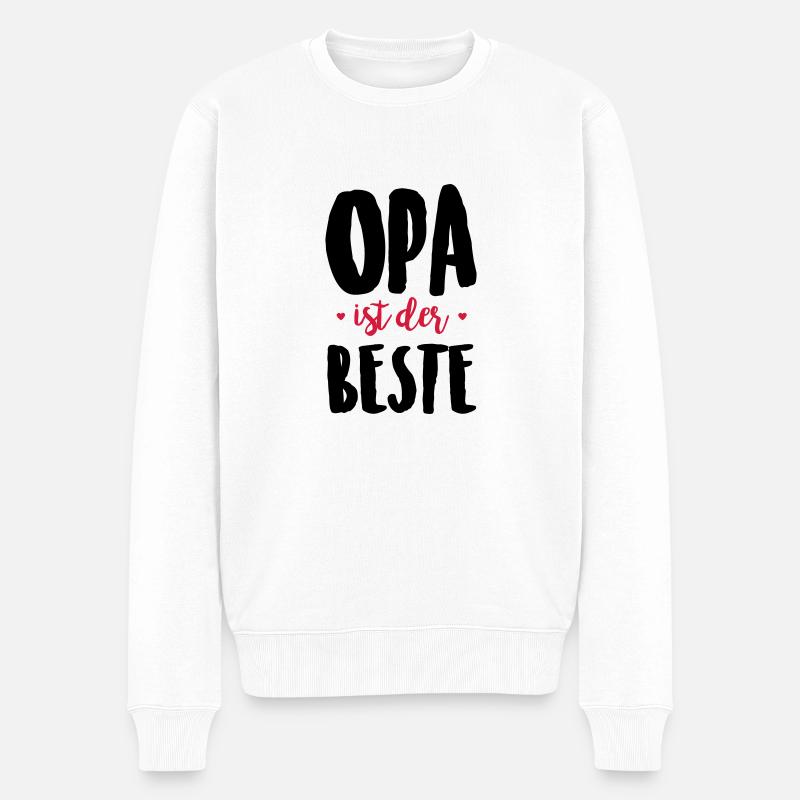 Opa ist der beste - Männer Premium Bio Pullover - Weiß