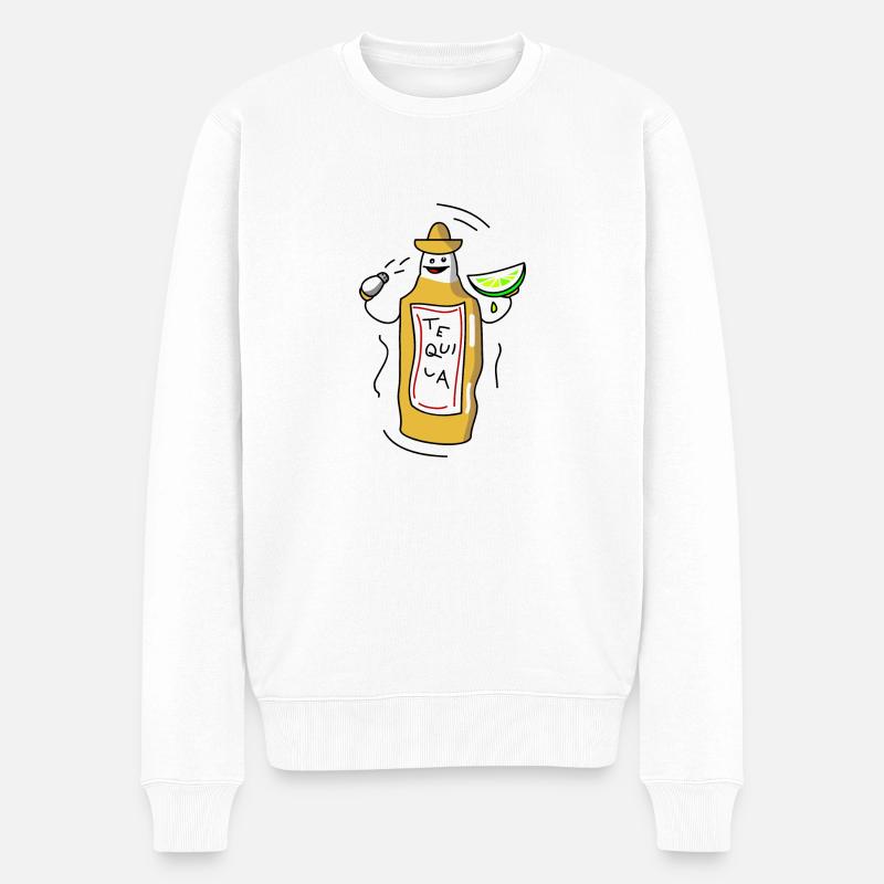 Tequila - Männer Premium Bio Pullover - Weiß