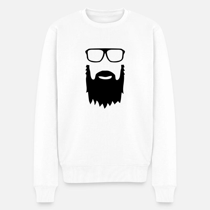 cooler_typ_001 - Männer Premium Bio Pullover - Weiß