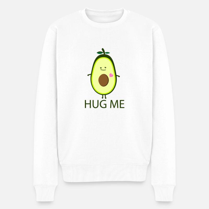 Hug me - Avocado - Pull Premium bio Homme - blanc