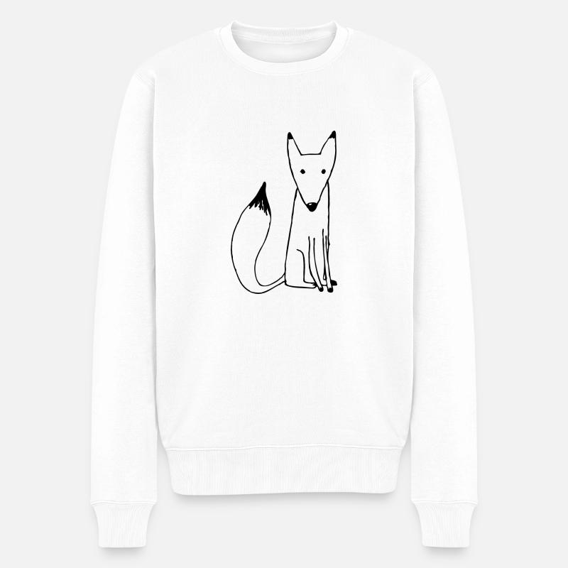 Weißfuchs Isatis - Männer Premium Bio Pullover - Weiß