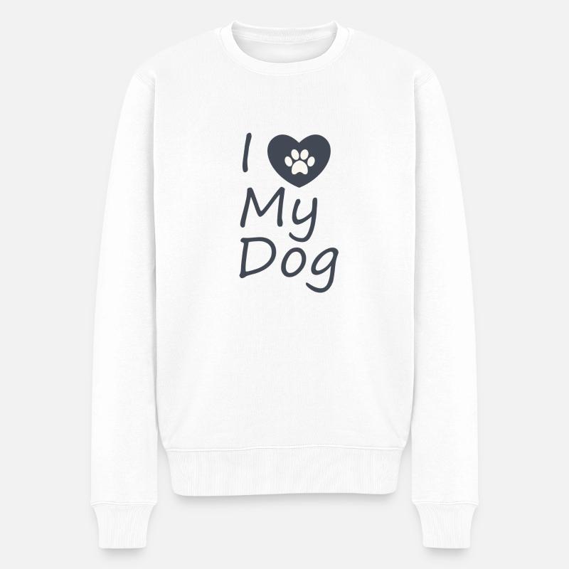 J'aime mon chien - Pull Premium bio Homme - blanc