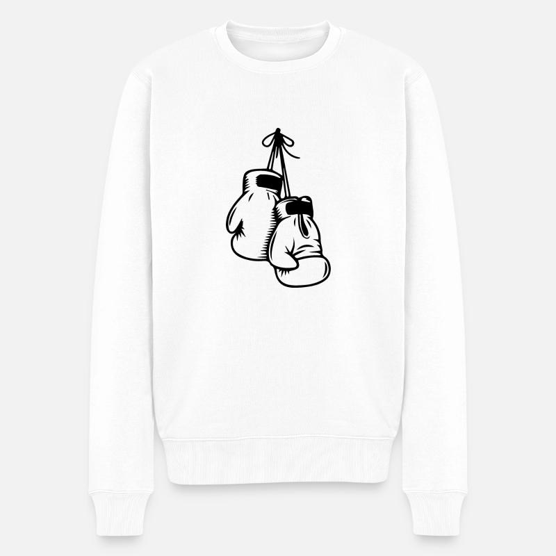 Boxing Fighting Muay Thai - Männer Premium Bio Pullover - Weiß